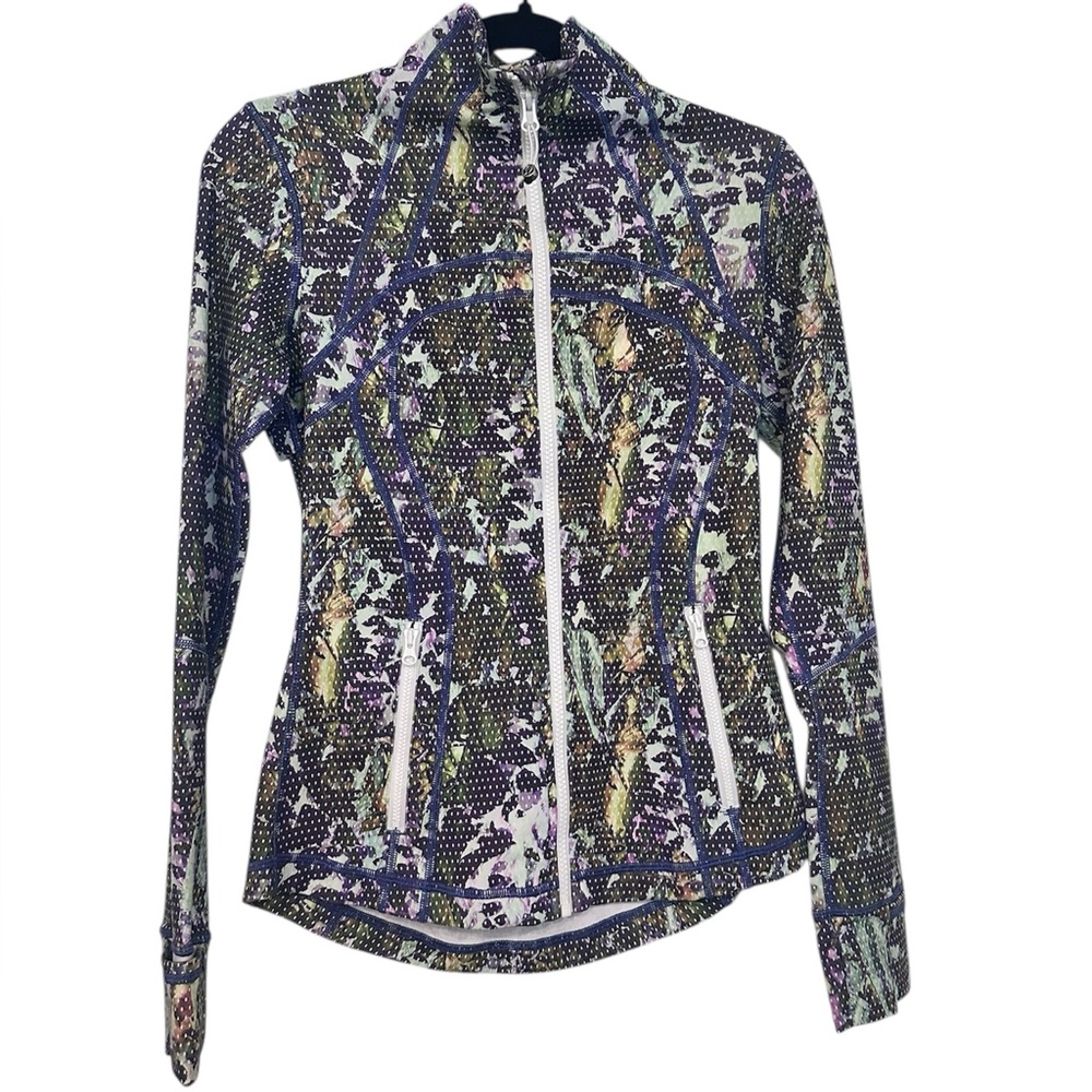 lululemon athletica Women's Multi-Color Patterned Zip-Up Jacket